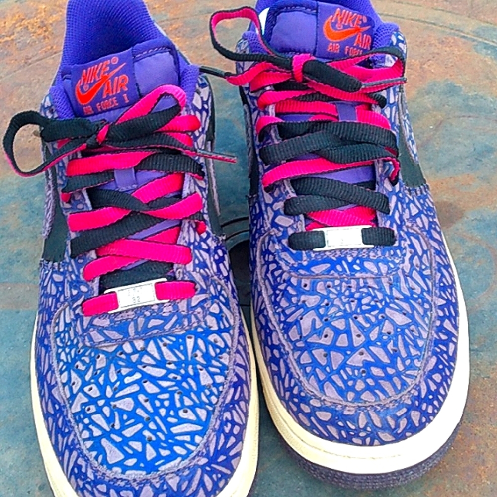 Air Force One 2012' Cracked purple/Safari reflective black, blue, cream/sail